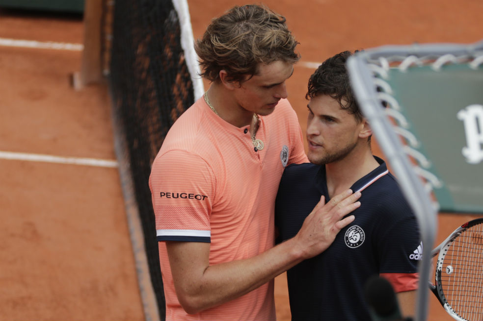 Thiem se clasificó a semifinales de Roland Garros tras vencer a Zverev