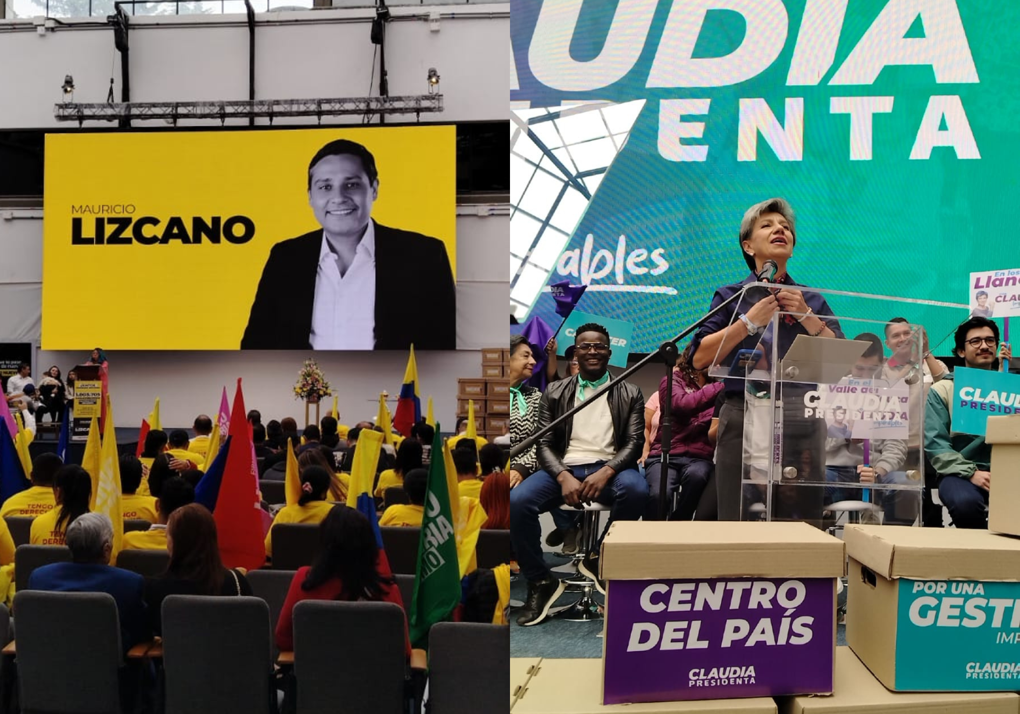 Claudia López y Mauricio Lizcano registraron firmas para buscar el aval de sus candidaturas