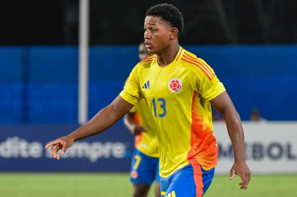 Jhon Keiner Sevillano, delantero de la selección sub-17 de Colombia.