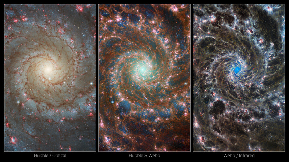 La increíble imagen de la “galaxia fantasma” captada por el telescopio James Webb
