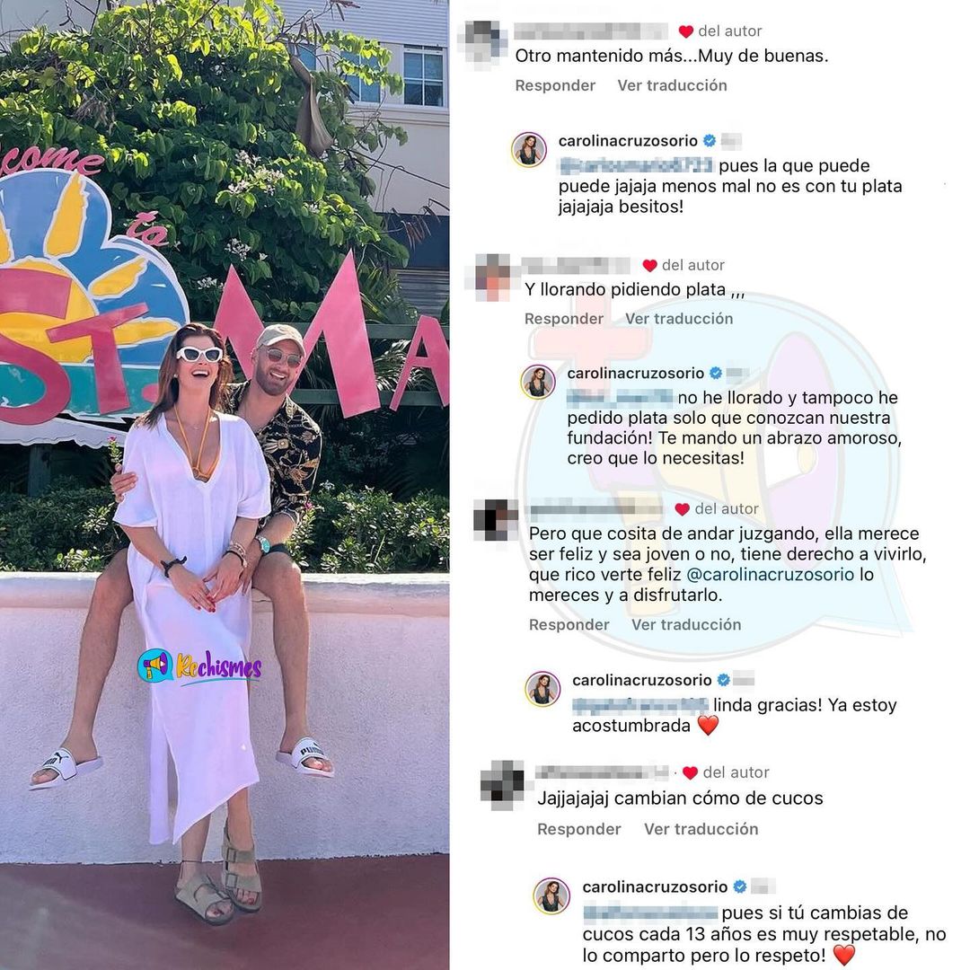 Carolina Cruz defiende a Jamil Farah de quienes lo llaman “mantenido”, ¿qué dijo?