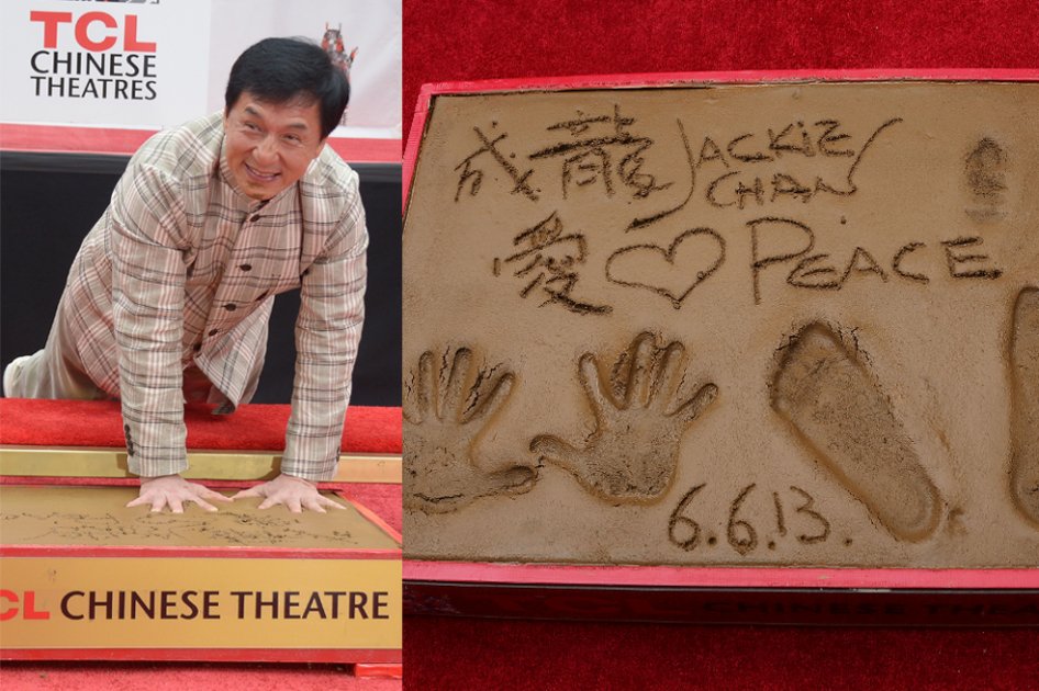 Jackie Chan, primer actor chino en dejar sus huellas en Hollywood