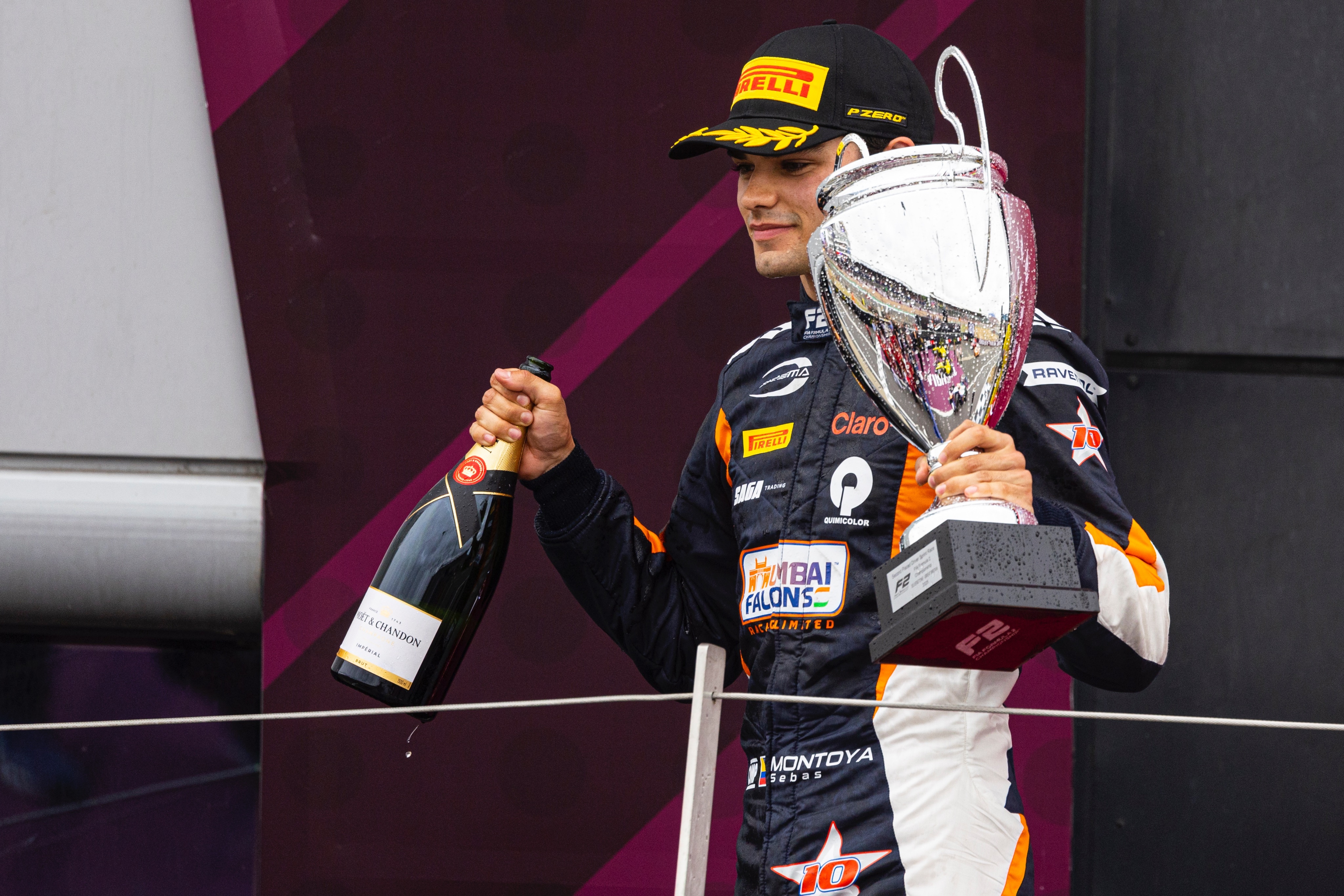 Sebastián Montoya se lució en Silverstone y reafirmó su ascenso en la Fórmula 2