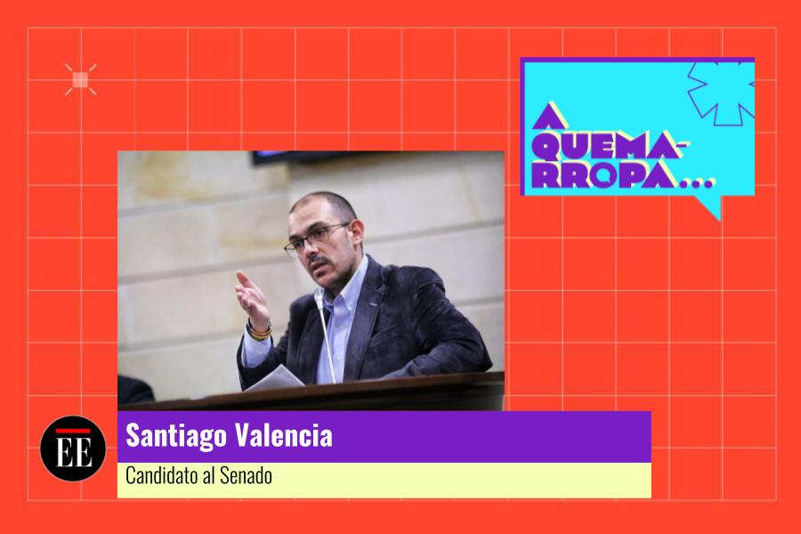 A Quemarropa con Santiago Valencia, senador que quiere repetir curul