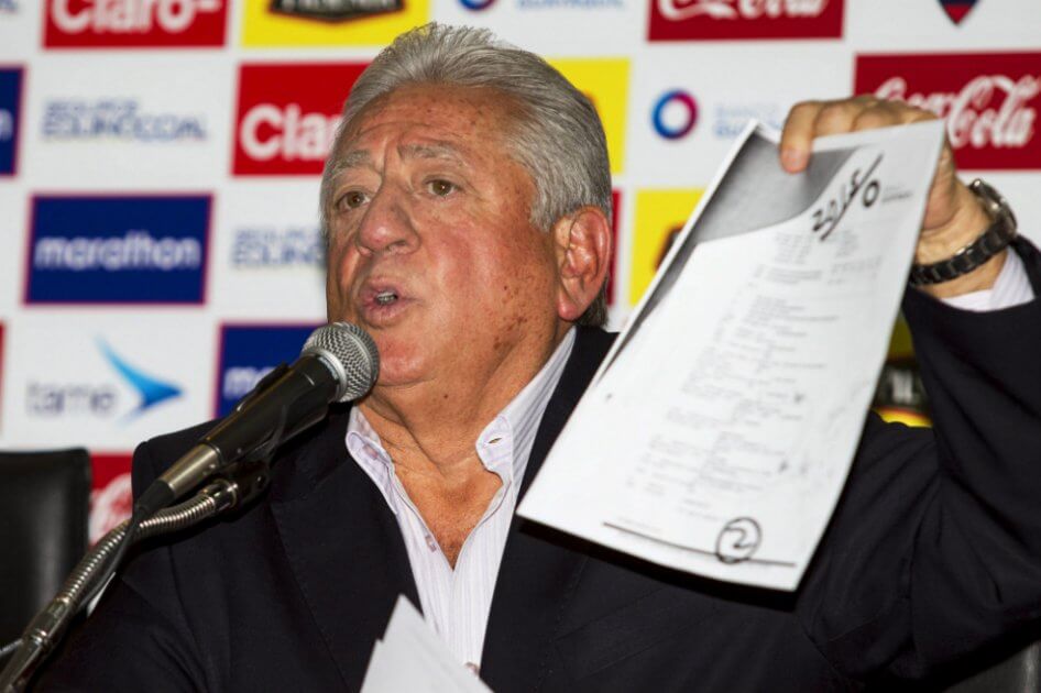 Chiriboga, sancionado «de por vida» por la FIFA