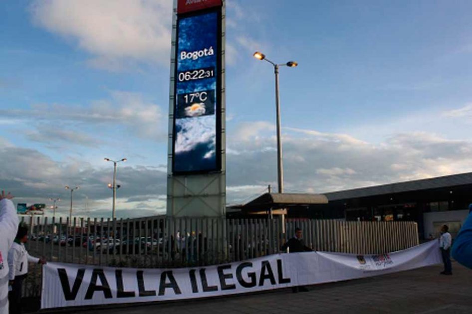 Pantallas LED del Puente Aéreo y ElDorado serán desmontadas
