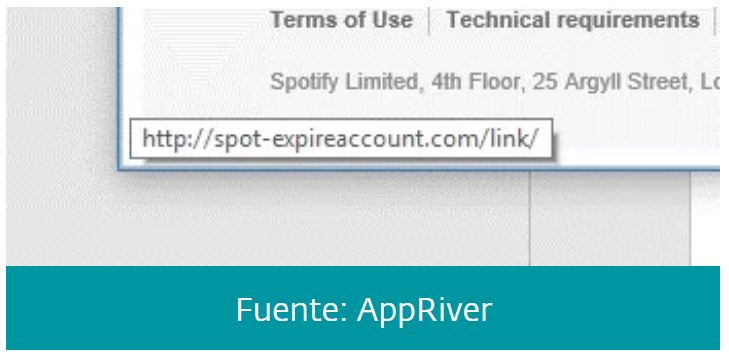 Por su parte, Spotify comunicó algunas aclaraciones con el fin de despejar las dudas de sus usuarios con relación a este tipo de formularios sospechosos. Es por lo anterior que la aplicación nunca solicitará información personal por correo electrónico como números de tarjeta de crédito y contraseña de la cuenta.