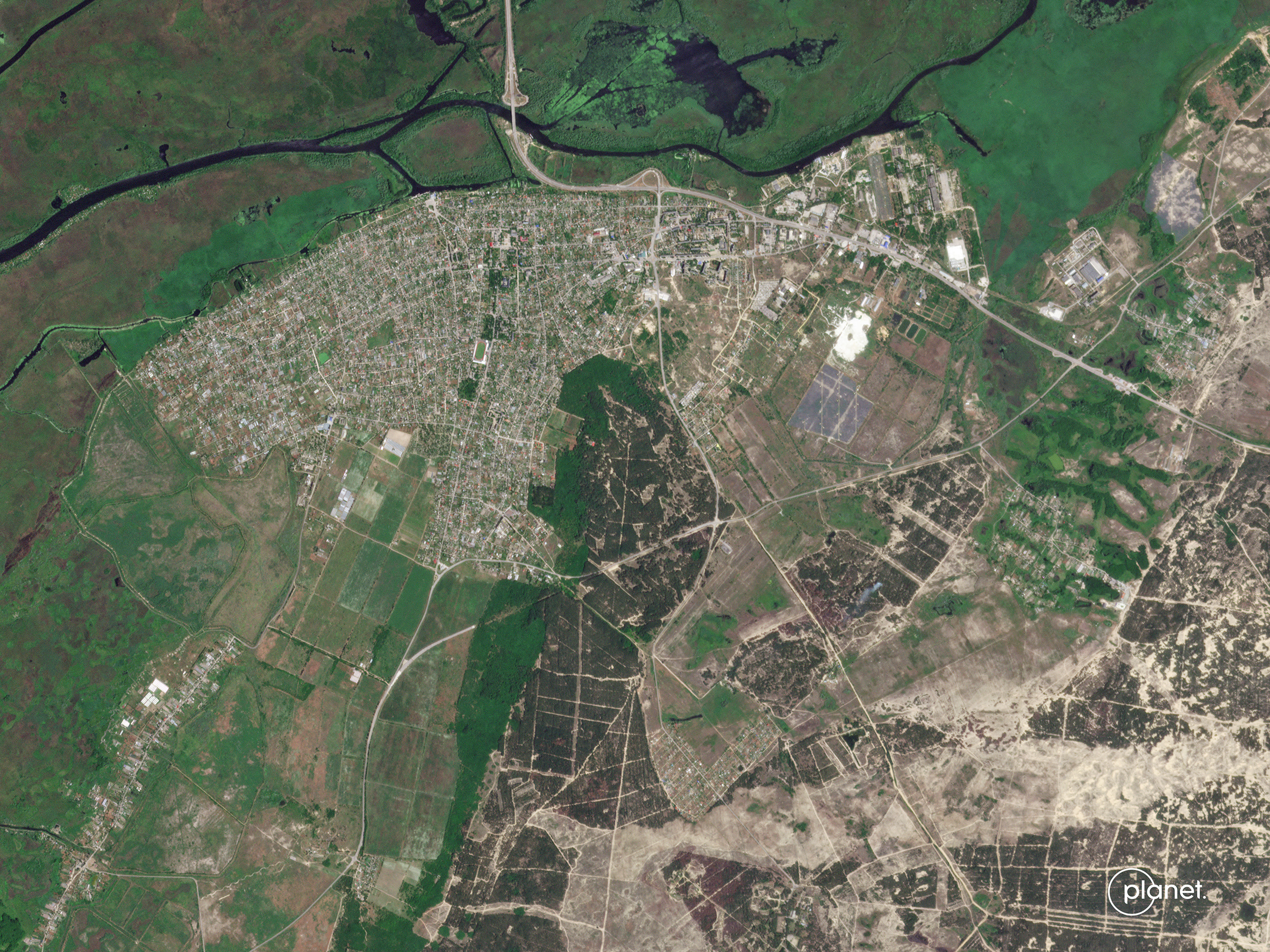 Imágenes satelitales inundaciones en Jersón Ucrania
