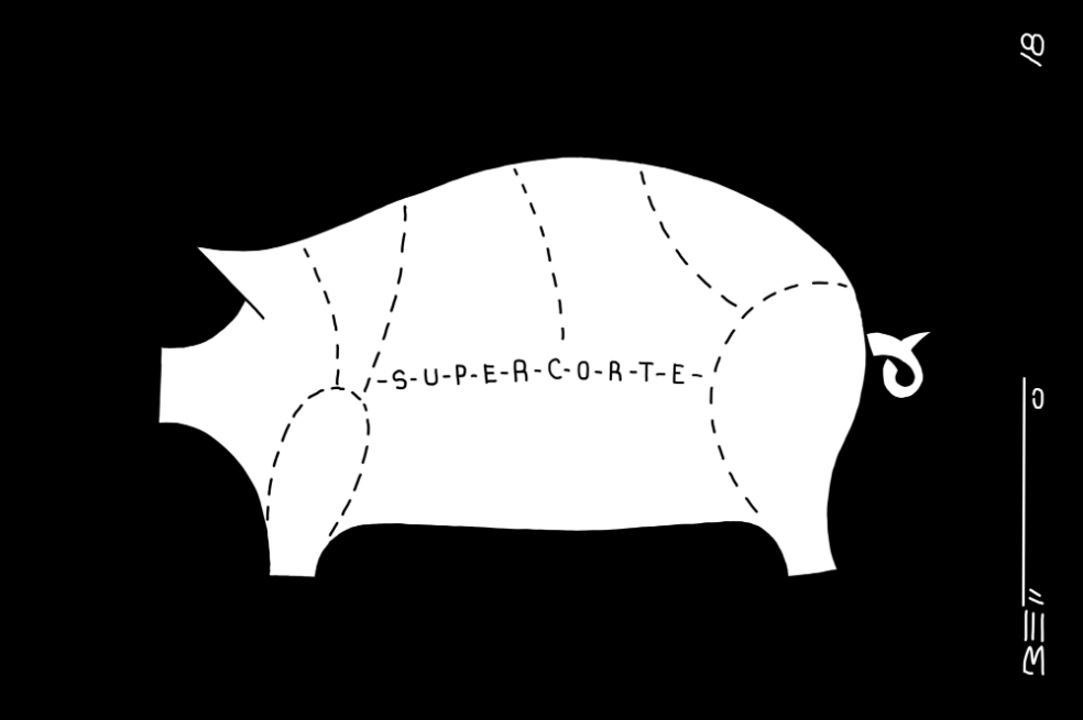 El cerdito y sus cortes