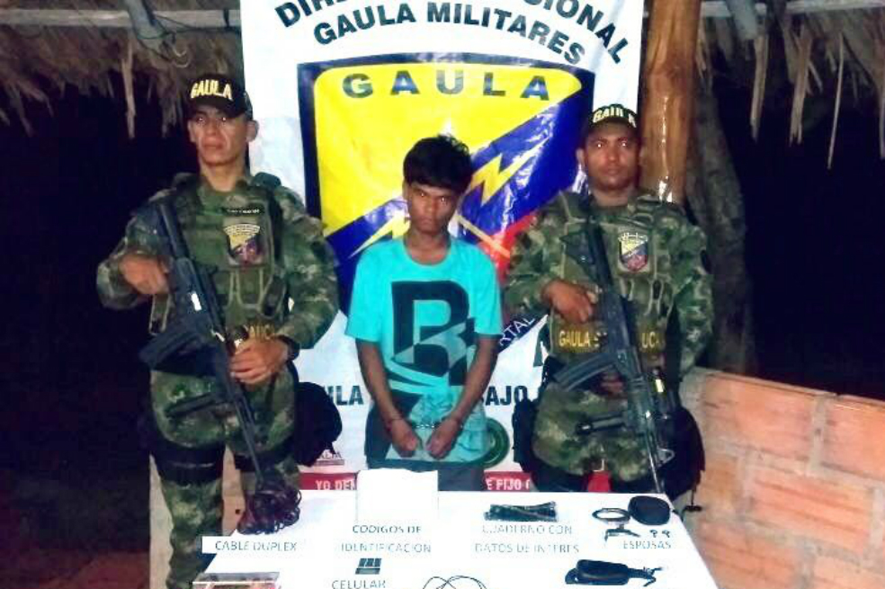 Alias ‘Steven’ o ‘Pequeño’, cabecilla del Eln, fue capturado en Antioquia