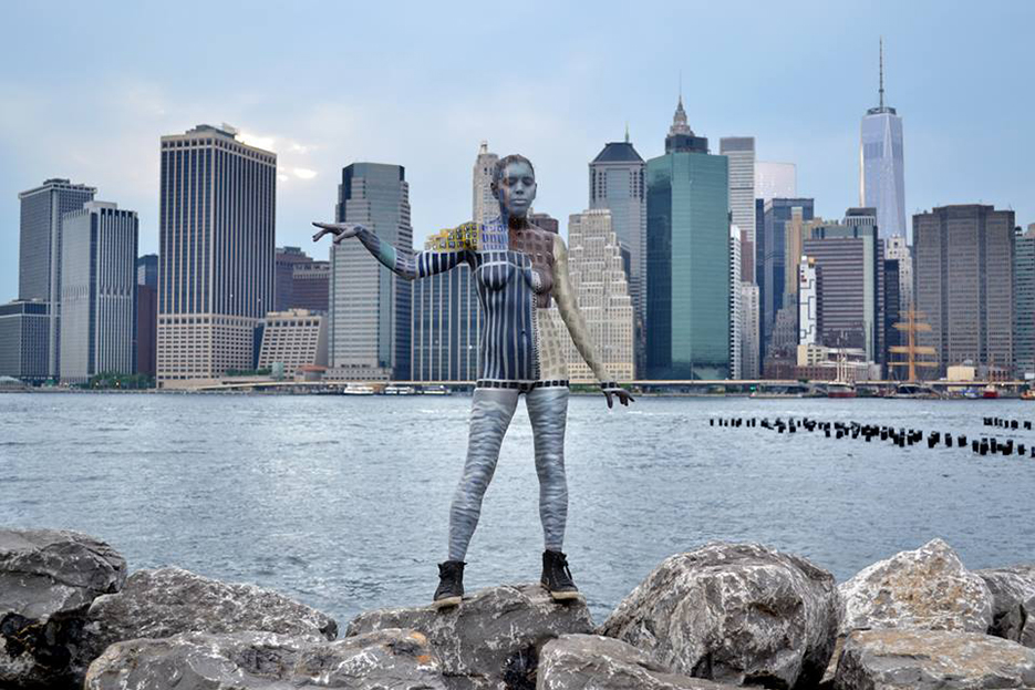 Bodypaint «invisible» en Nueva York