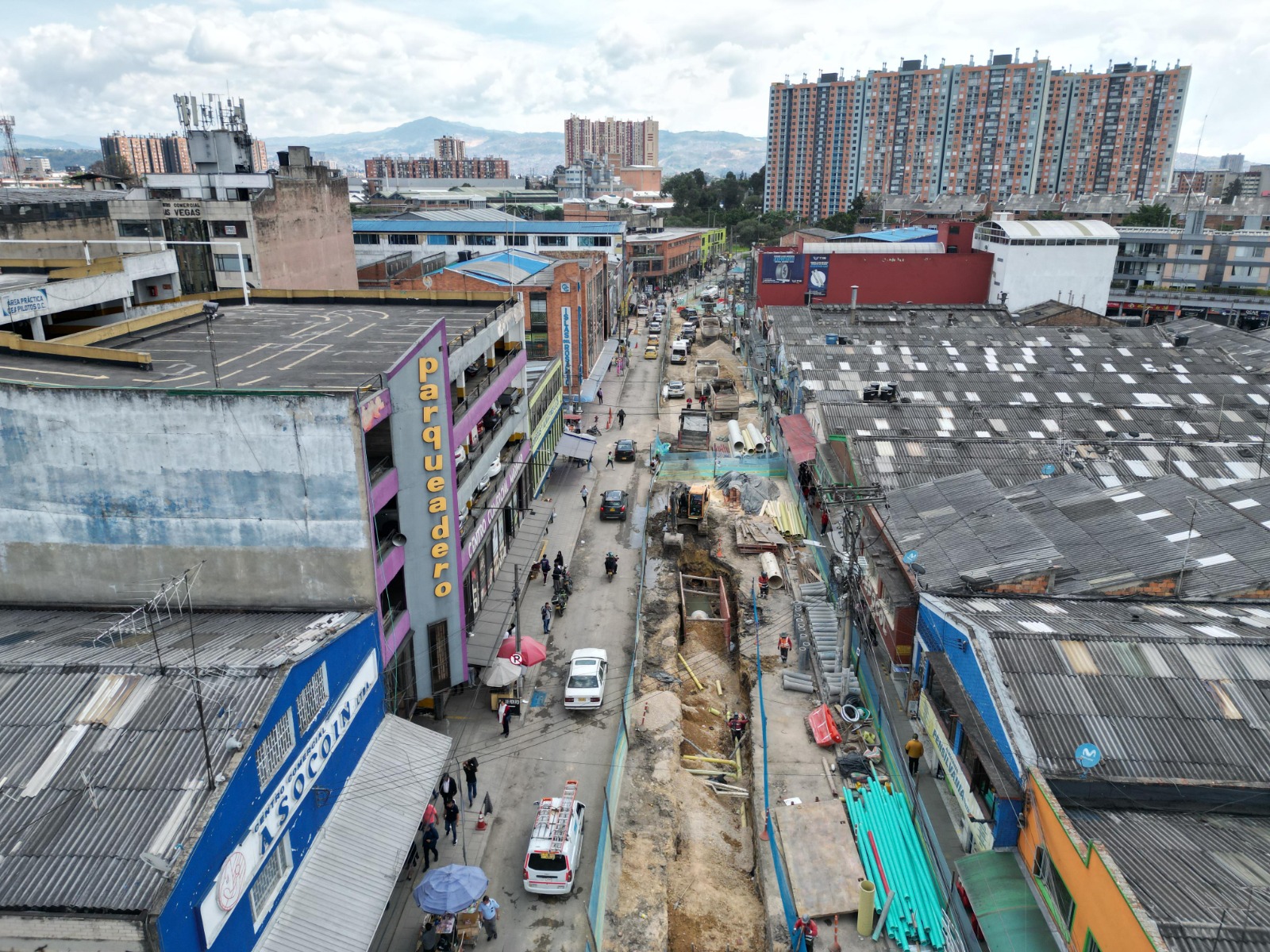Así van las obras de valorización en la calle 45 y Puente Aranda