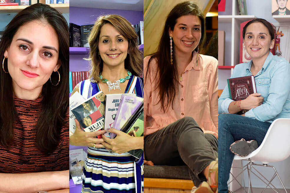 Estanterías, libros y mujeres