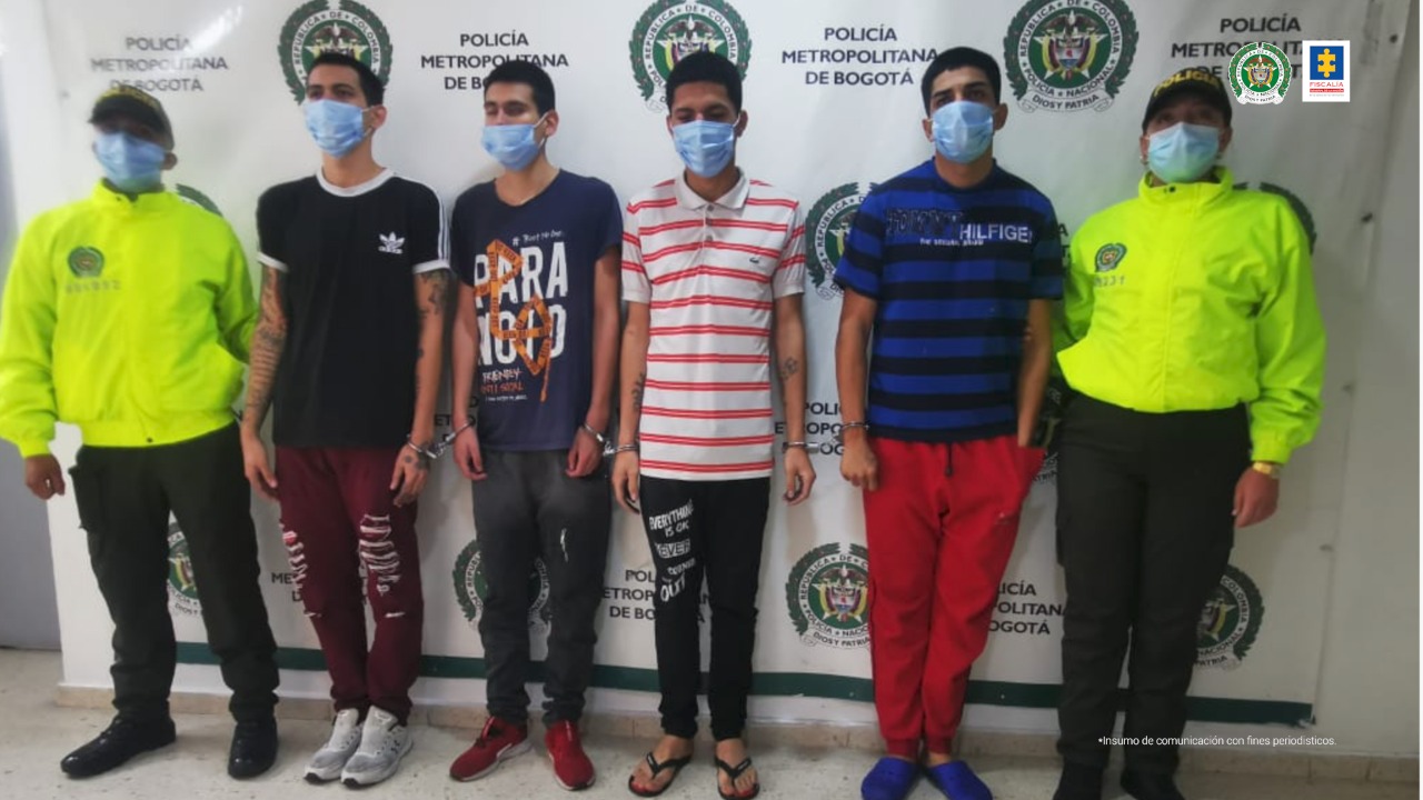 A prisión cuatro falsos domiciliarios que robaban en restaurantes de Bogotá