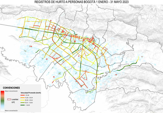 Mapa Hurtos en Bogotá