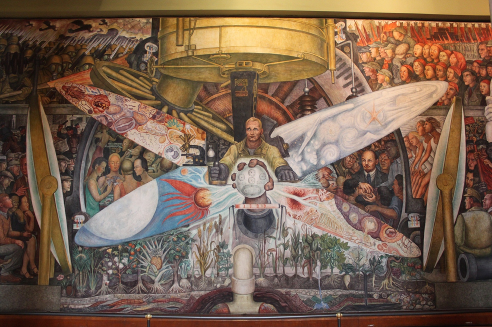 El hombre, controlador del universo, una de las obras insignes de Diego Rivera. / Cortesía