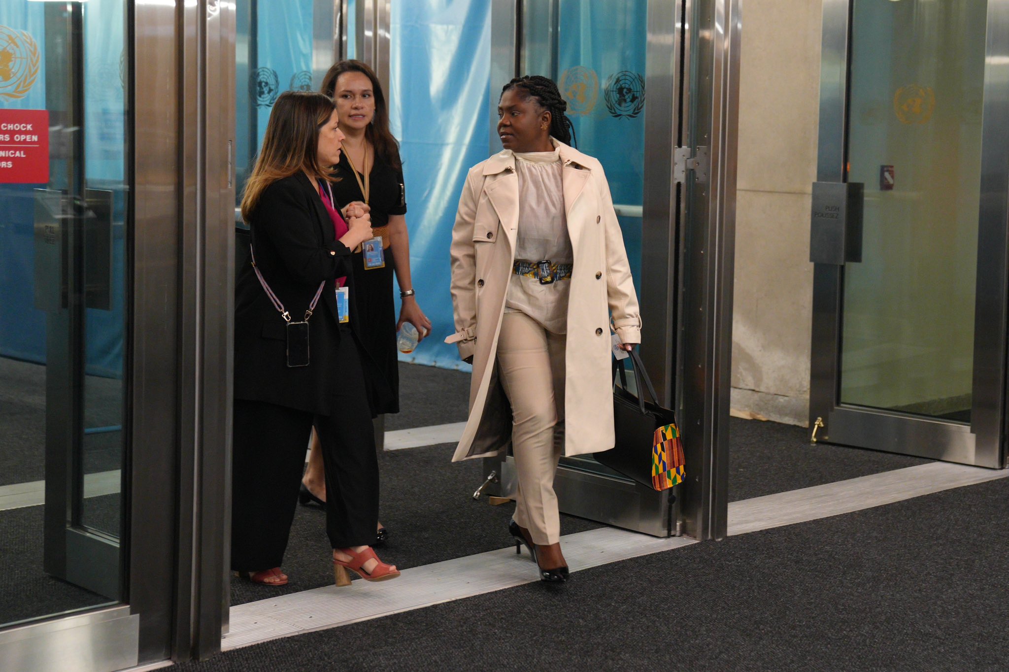 Francia Márquez, vicepresidenta de Colombia, entrando a la Organización de Naciones Unidas en Nueva York, el 19 de septiembre de 2023.