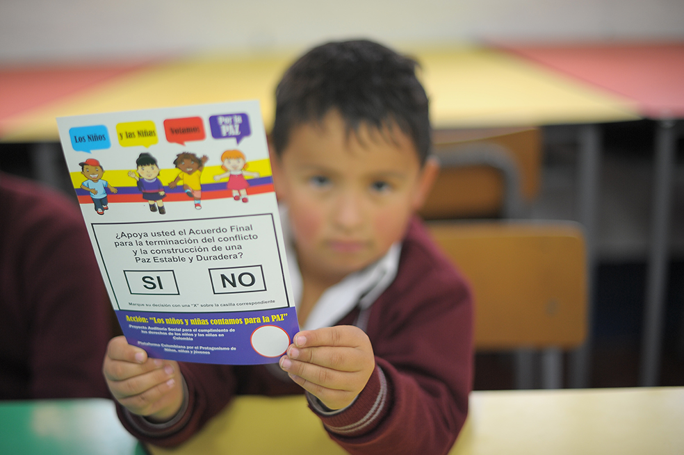 En el plebiscito de los niños ganó el Sí
