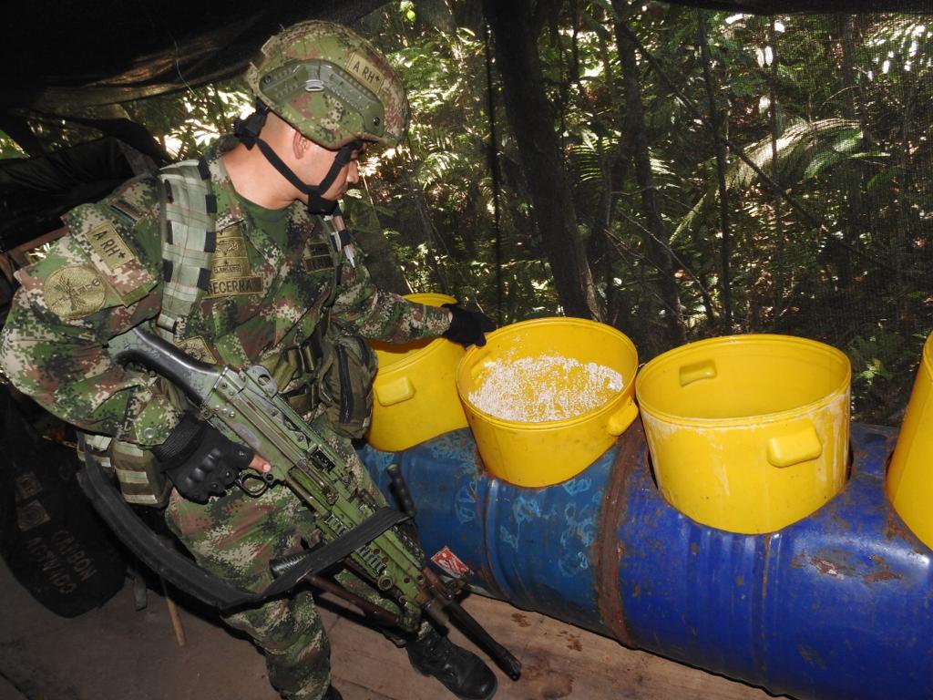 Laboratorio de cocaína del ELN en Cúcuta