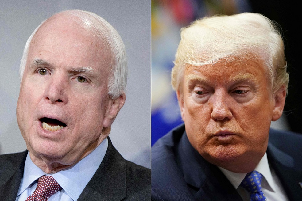 Trump frenó comunicado de la Casa Blanca que elogiaba a John McCain