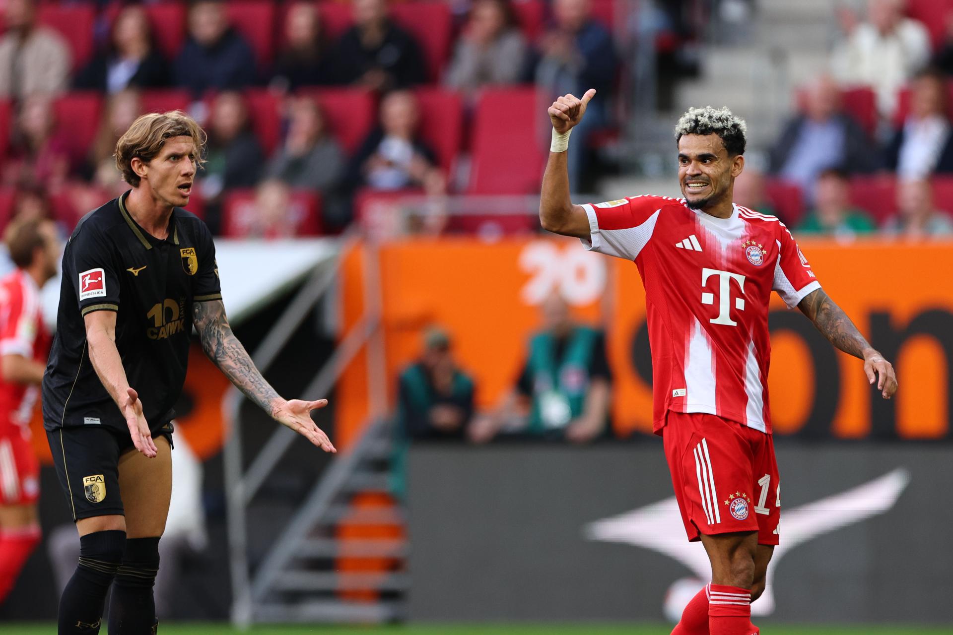 Luis Díaz marcó en la victoria de Bayern Múnich sobre Augsburgo: video