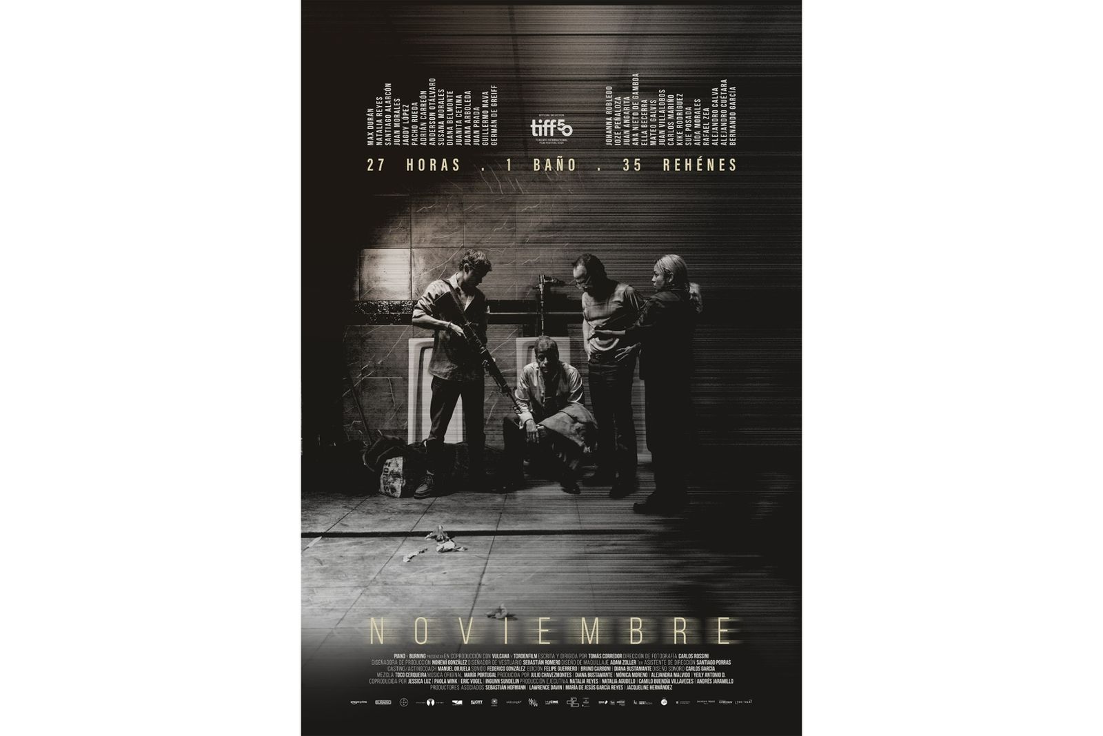 Afiche oficial de "Noviembre", película basada en la Toma del Palacio de Justicia.