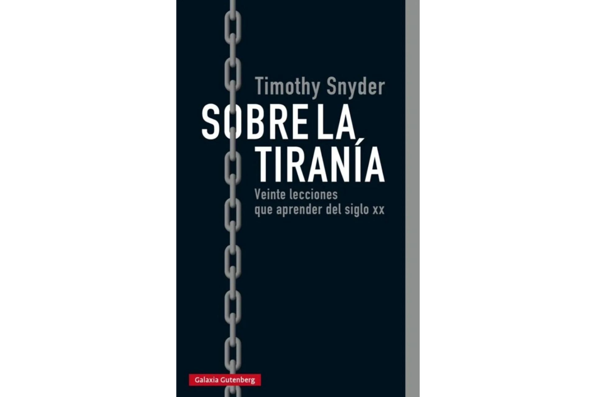 Portada de "Sobre la tiranía", de Timothy Snyder.
