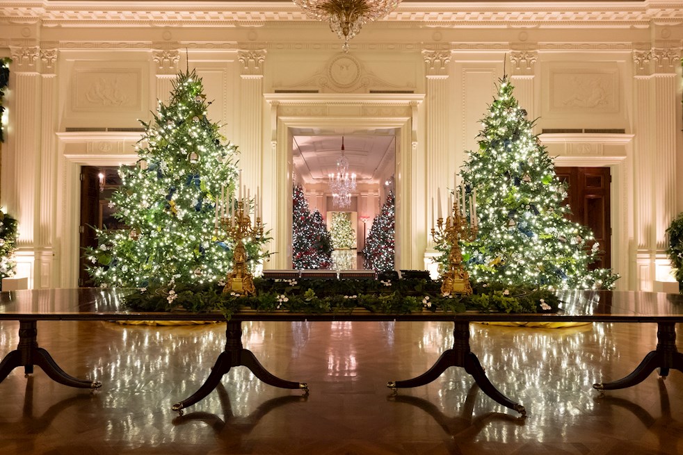 En fotos: Melania Trump inaugura la decoración navideña en la Casa Blanca
