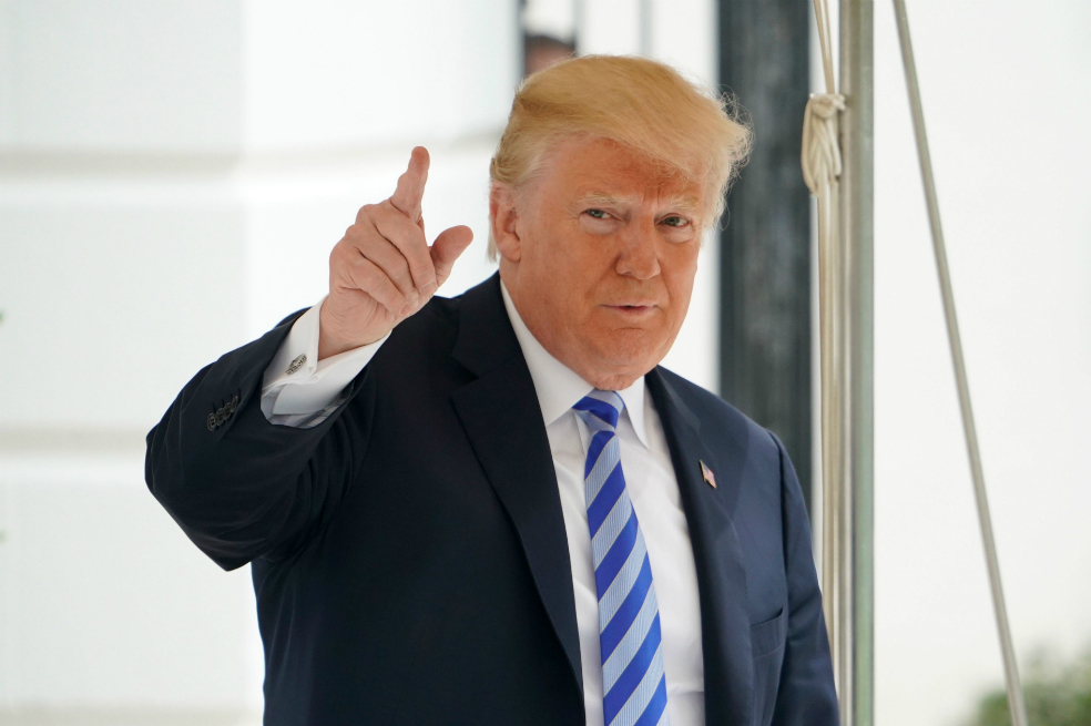 El presidente estadounidense, Donald Trump, es el invitado de honor de la convención anual de la Asociación Nacional del Rifle en Dallas que comienza este viernes. / AFP