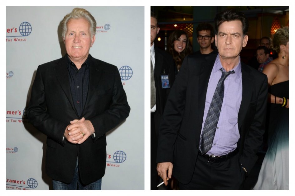 El actor Martin Sheen y su hijo Charlie.