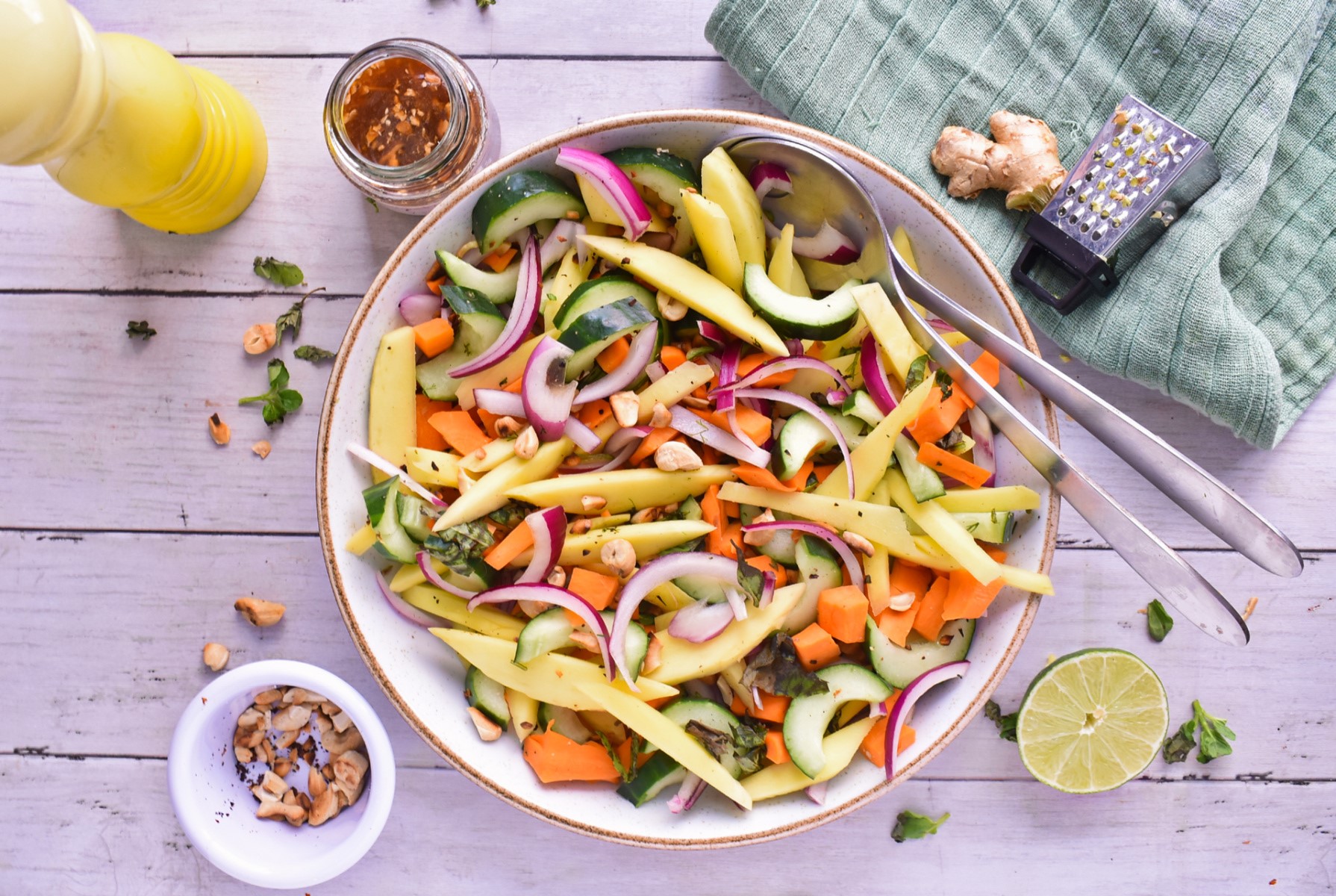 La que estaba buscando: una nutritiva y saludable ensalada de mango