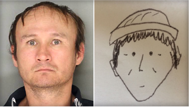 Con este boceto la Policía de Pensilvania logró identificar a un ladrón