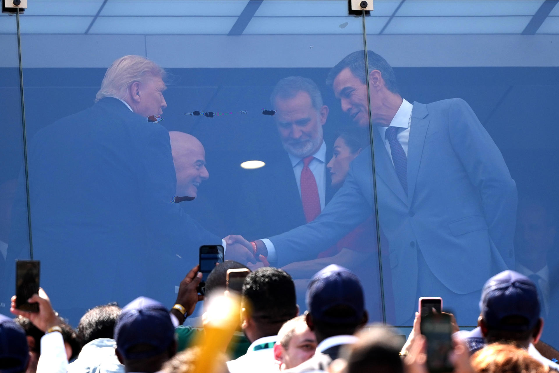 Trump y Pedro Sánchez se encontraron en la final del Mundial en medio de sus diferencias