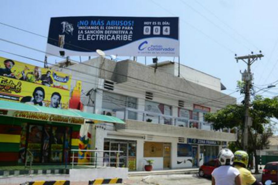 Polémica por decisión de bajar valla en contra de Electricaribe