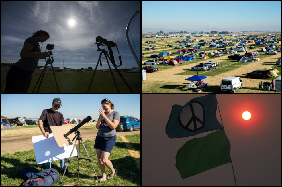 Imágenes de los preparativos para un eclipse solar después de 99 años