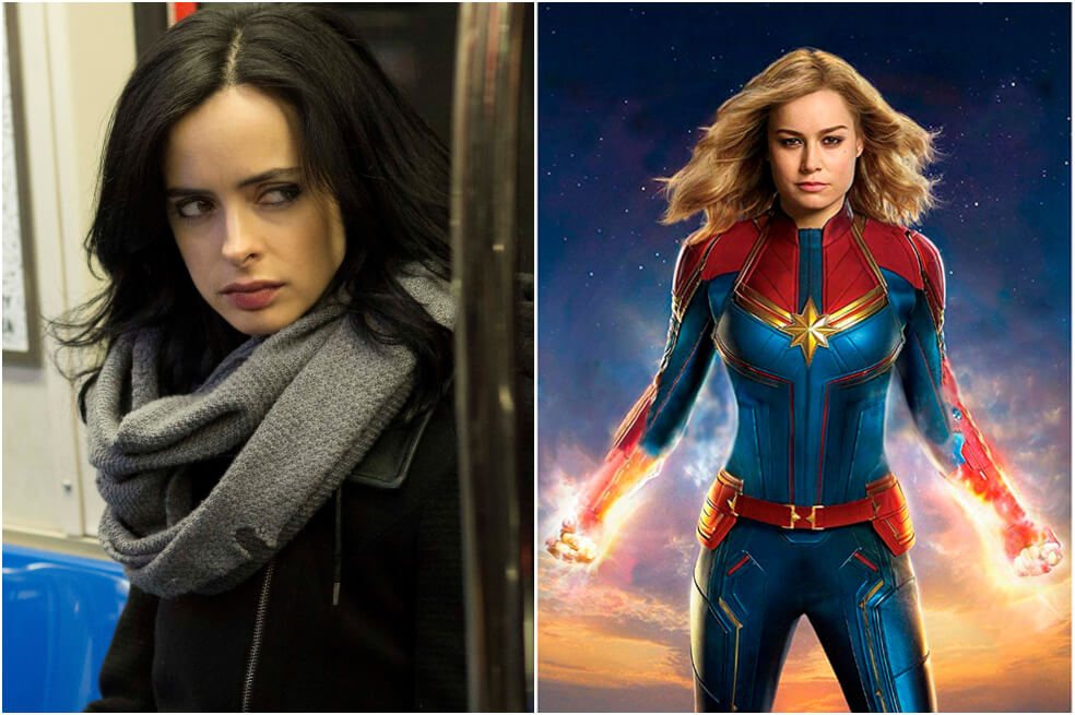 Jessica Jones y la Capitana Marvel.  / Cortesía 