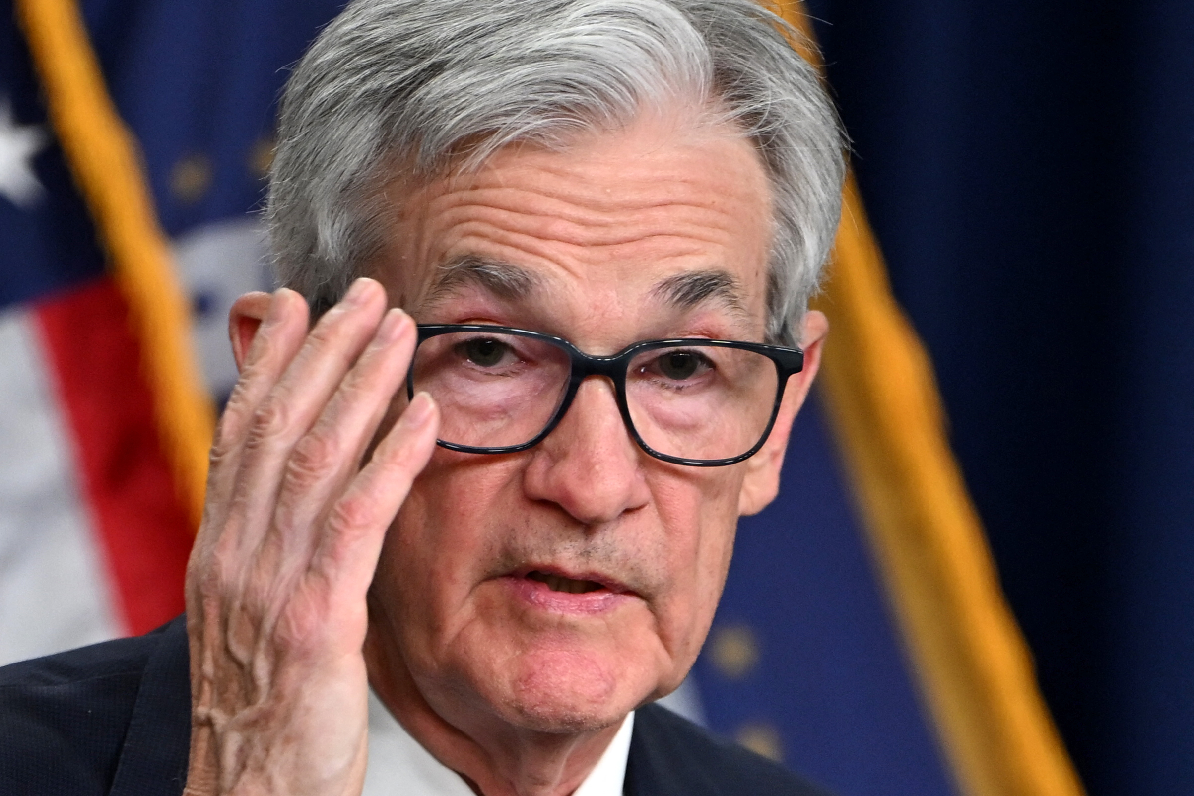 US Federal Reserve Chairman Jerome Powell gestures as he speaks at a press conference after the Monetary Policy Committee meeting in Washington, DC, on December 18, 2024.