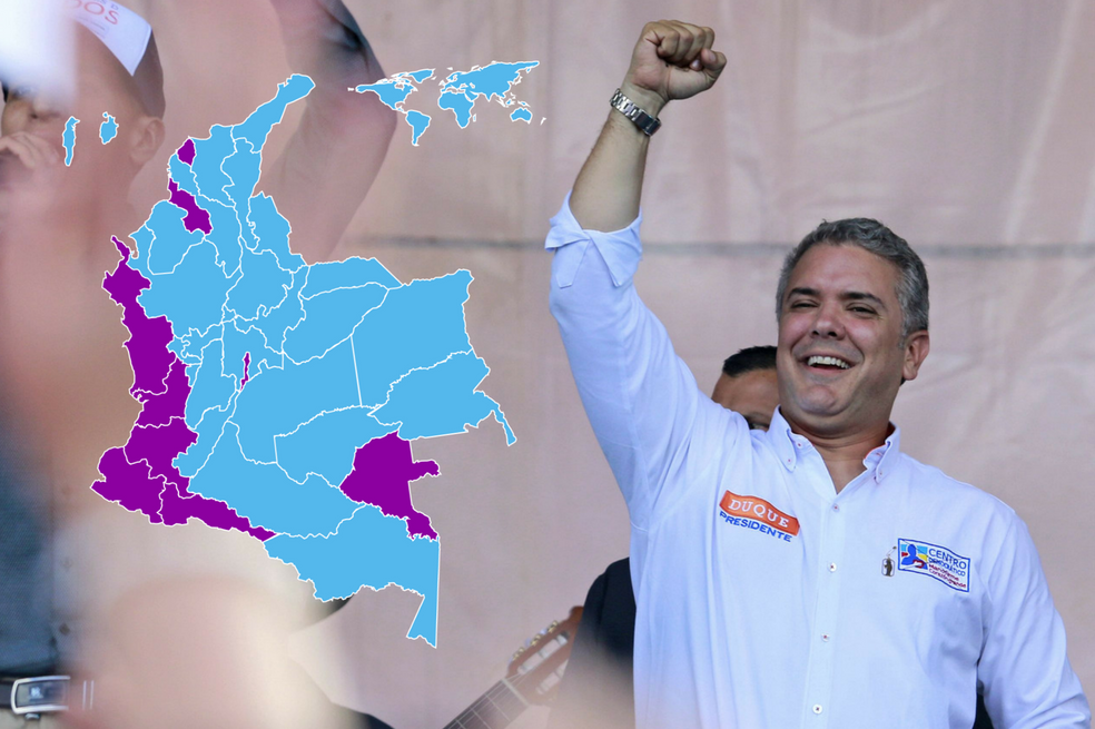 Los departamentos que impulsaron la victoria de Iván Duque