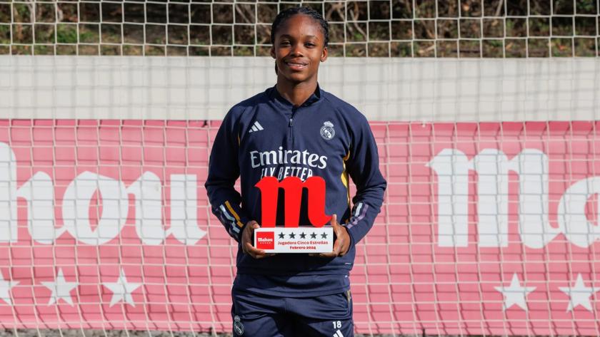 Linda Caicedo, la mejor jugadora del Real Madrid en febrero: ¡De cinco estrellas!
