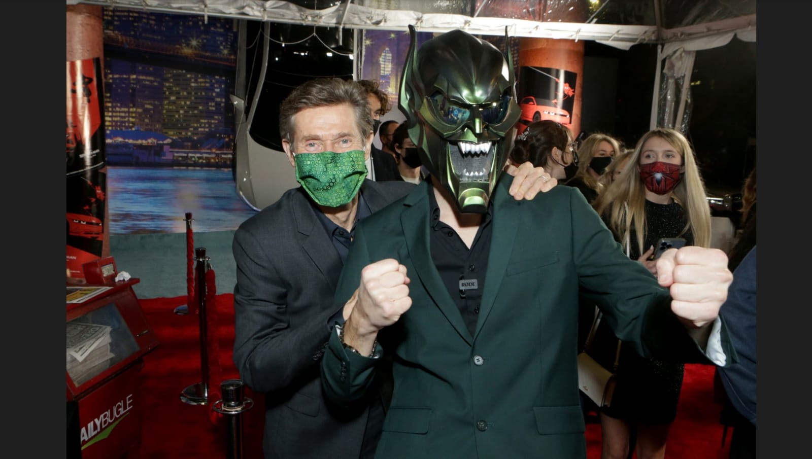 Williem Dafoe con su personaje, el Duende verde.