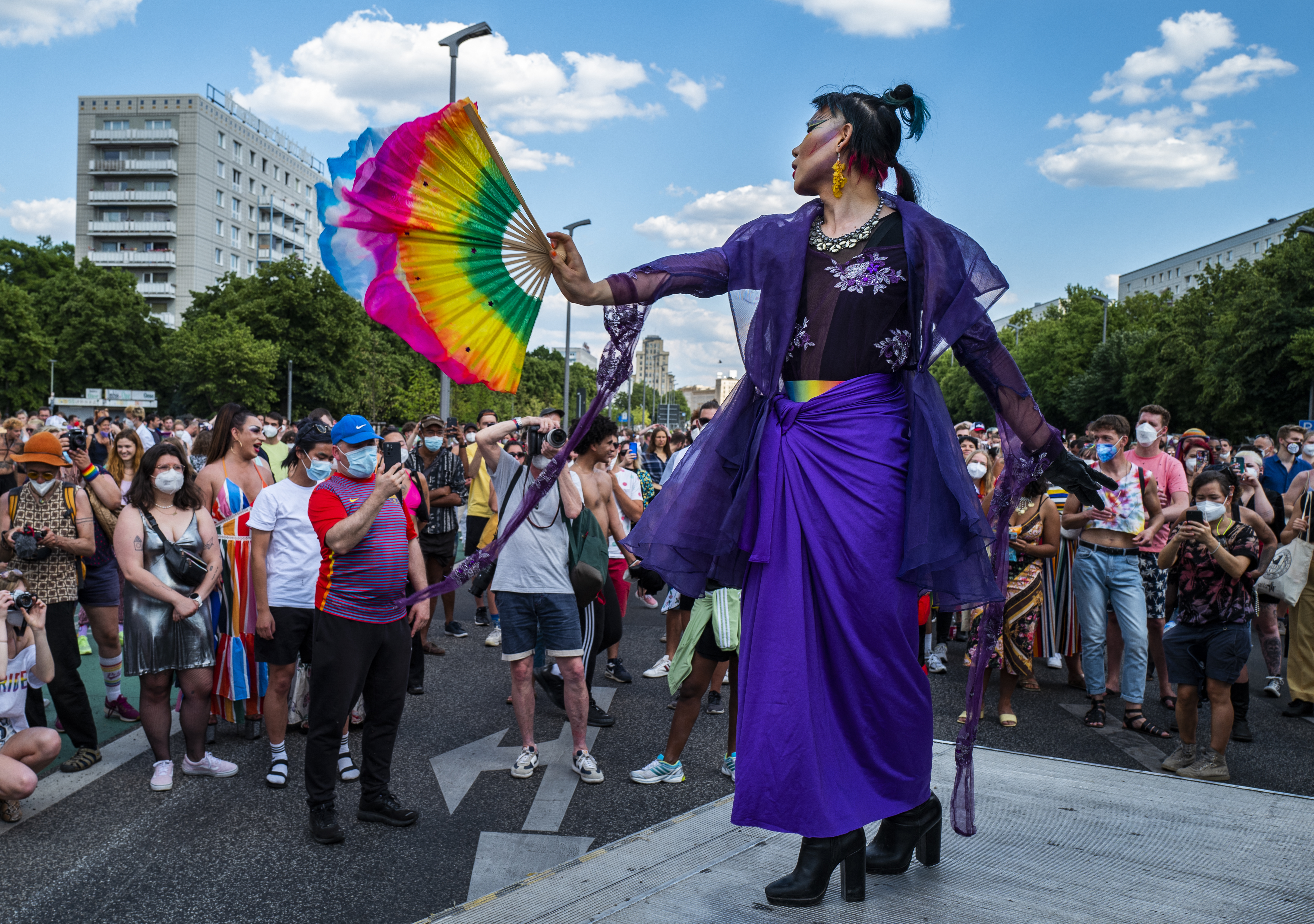 Las marchas llegaron hasta Alemania donde las personas marcharon en las calles de Berlín.