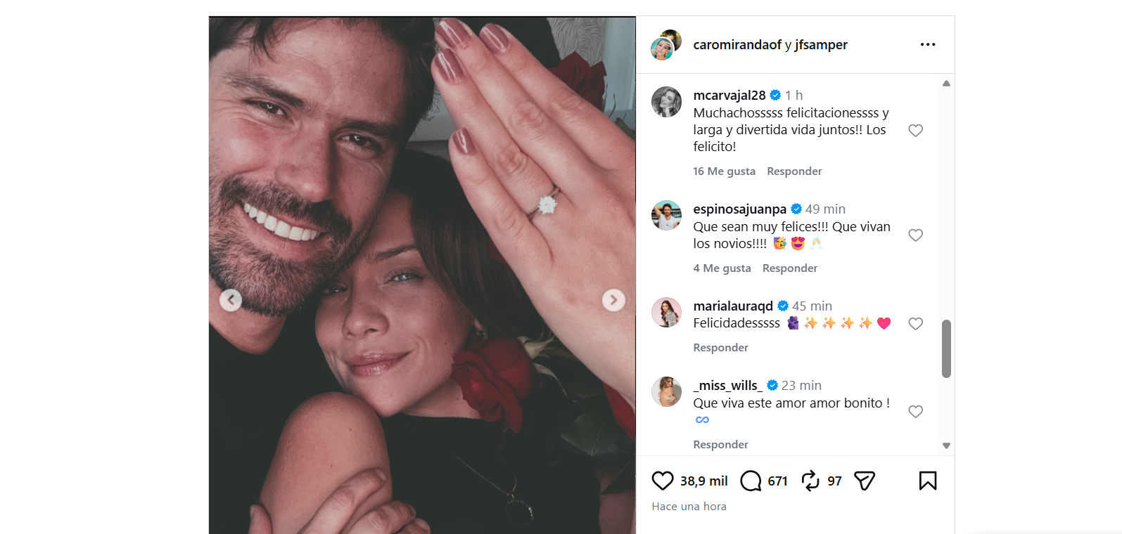 Se casa Juan Felipe Samper, cantante y actor de ‘Perfil Falso’. Ella es su prometida