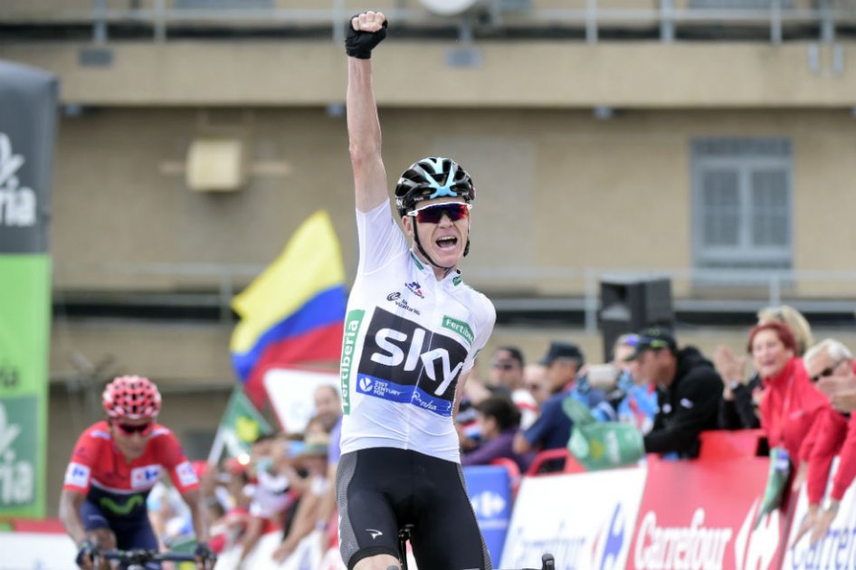 Chris Froome ganó la etapa 11 de la Vuelta a España. Foto: AFP