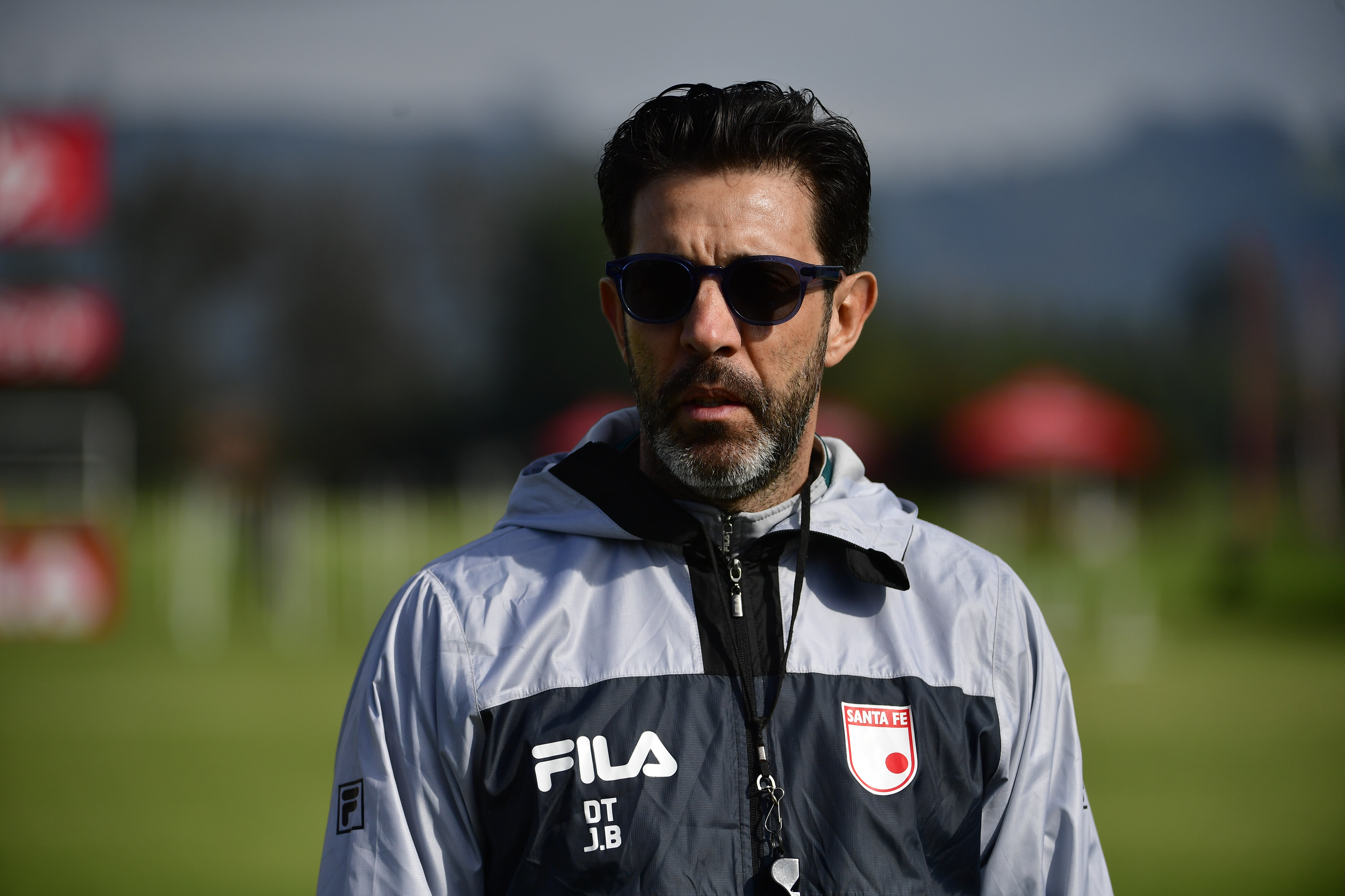 Nuevo Director Técnico de Independiente Santa Fe durante entrenamiento con el primer equipo en el Centro Deportivo ubicado en el Kilómetro 13 vía Siberia – Funza