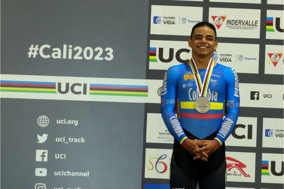 Francisco Jaramillo, la primera medalla de Colombia en el mundial júnior de pista