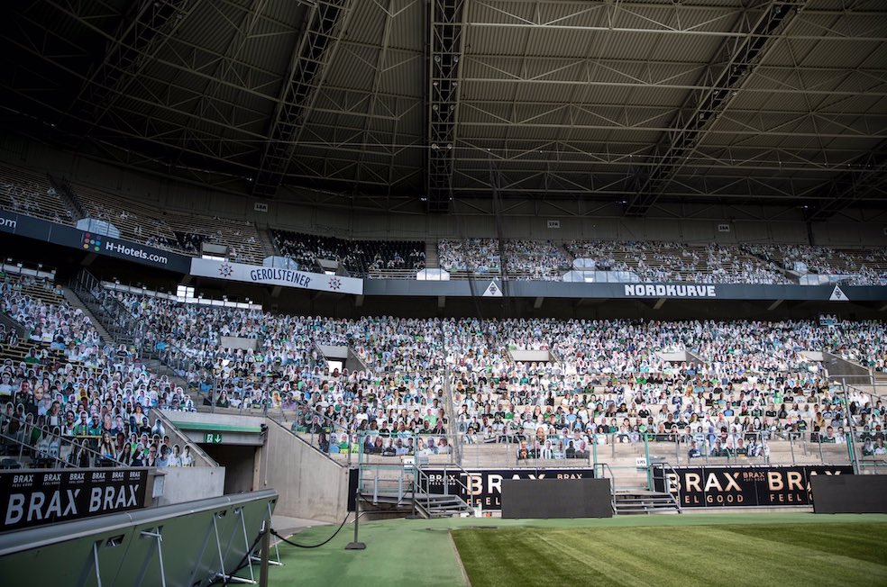 Con aficionados de cartón planean llenar el estadio del Gladbach