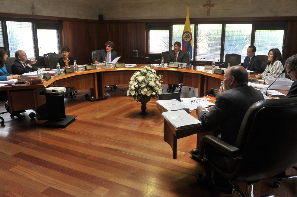 La Sala Plena de la Corte Constitucional está compuesta por nueve magistrados. Seis de ellos son hombres y solo tres son mujeres.  / Óscar Pérez