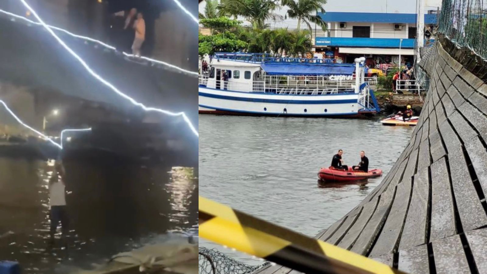 Video: puente colgante en Brasil se desplomó por exceso de peso durante festival