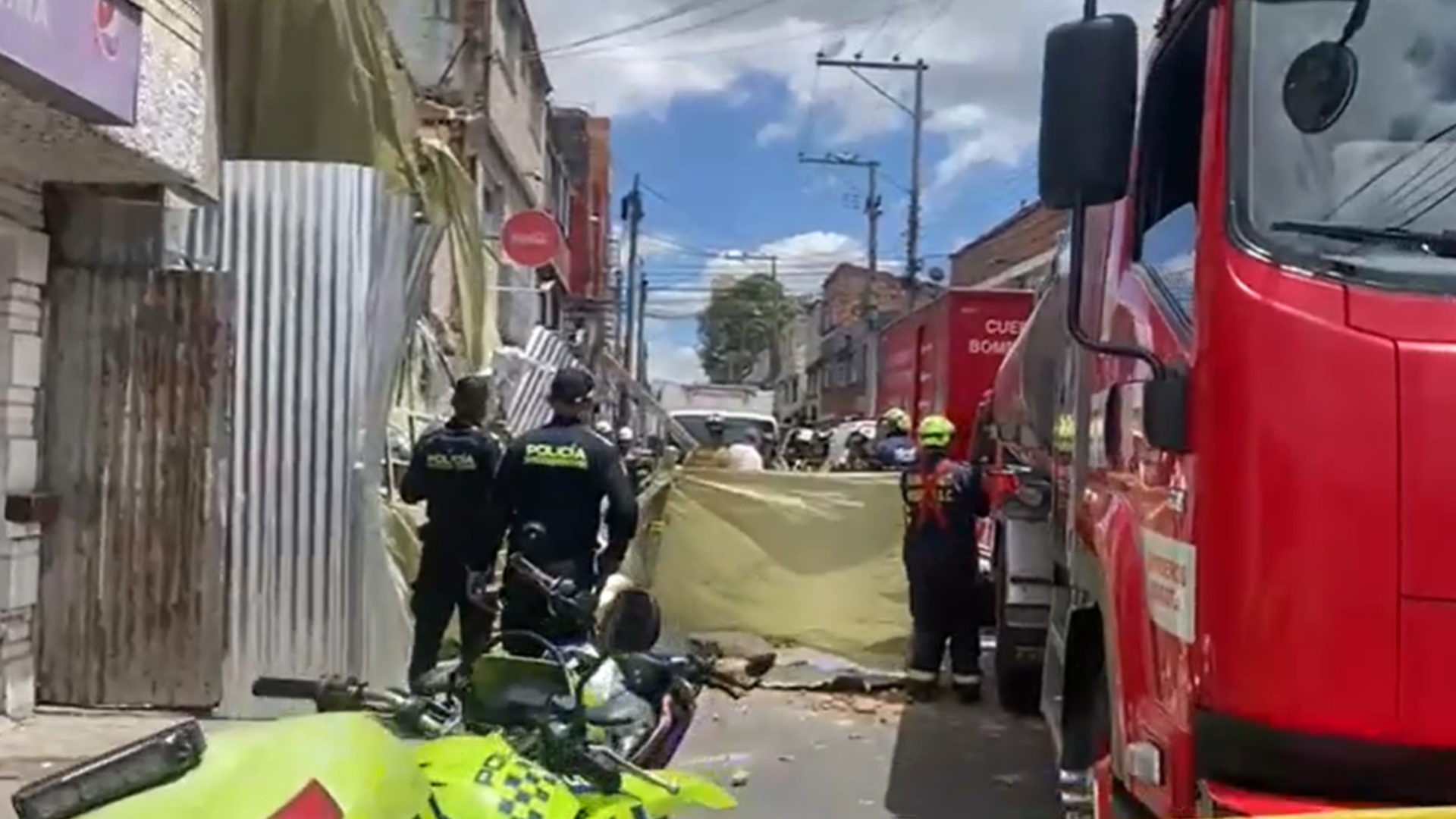 Colapsó vivienda al norte de Bogotá y dejó un obrero fallecido