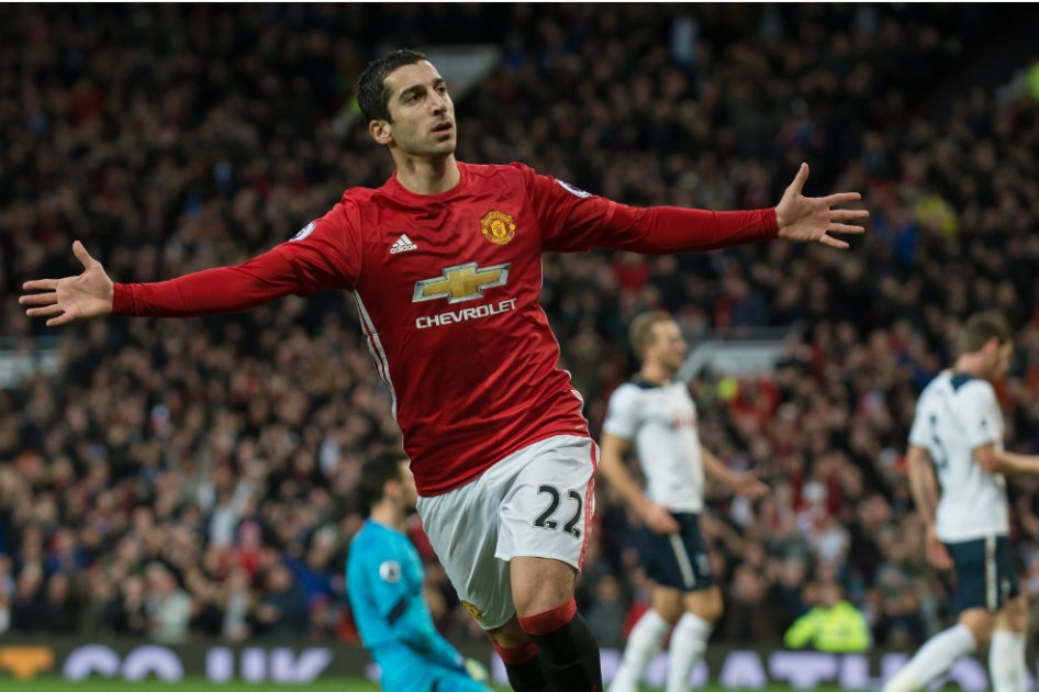 El armenio Henrikh Mkhitaryan celebrando el único gol del encuentro. / EFE
